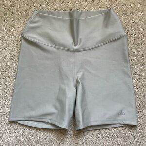 Alo yoga airlift sage green bike shorts